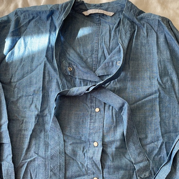 SOLD - NEW ZARA denim shirt dress - Picture 3 of 4